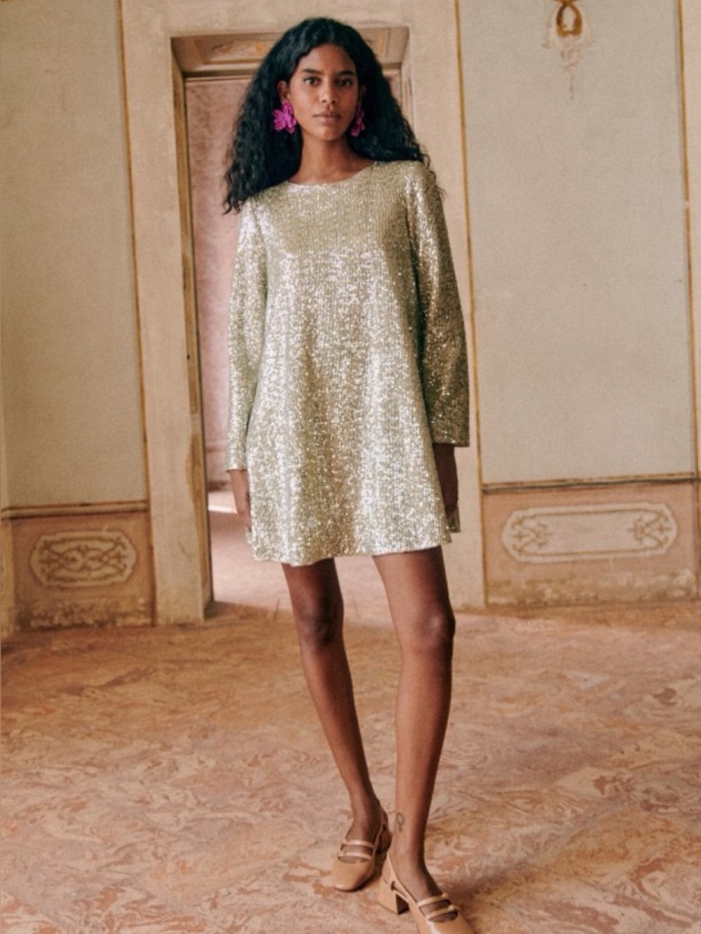 SEZANE Annabeth sequin dress sz 34 / US 2